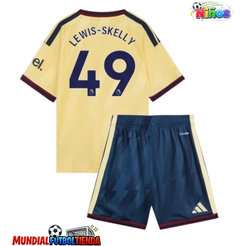 Camiseta Arsenal Myles Lewis-Skelly #49 Tercera Equipación Replica 2026-27 para niños mangas cortas (+ Pantalones cortos)